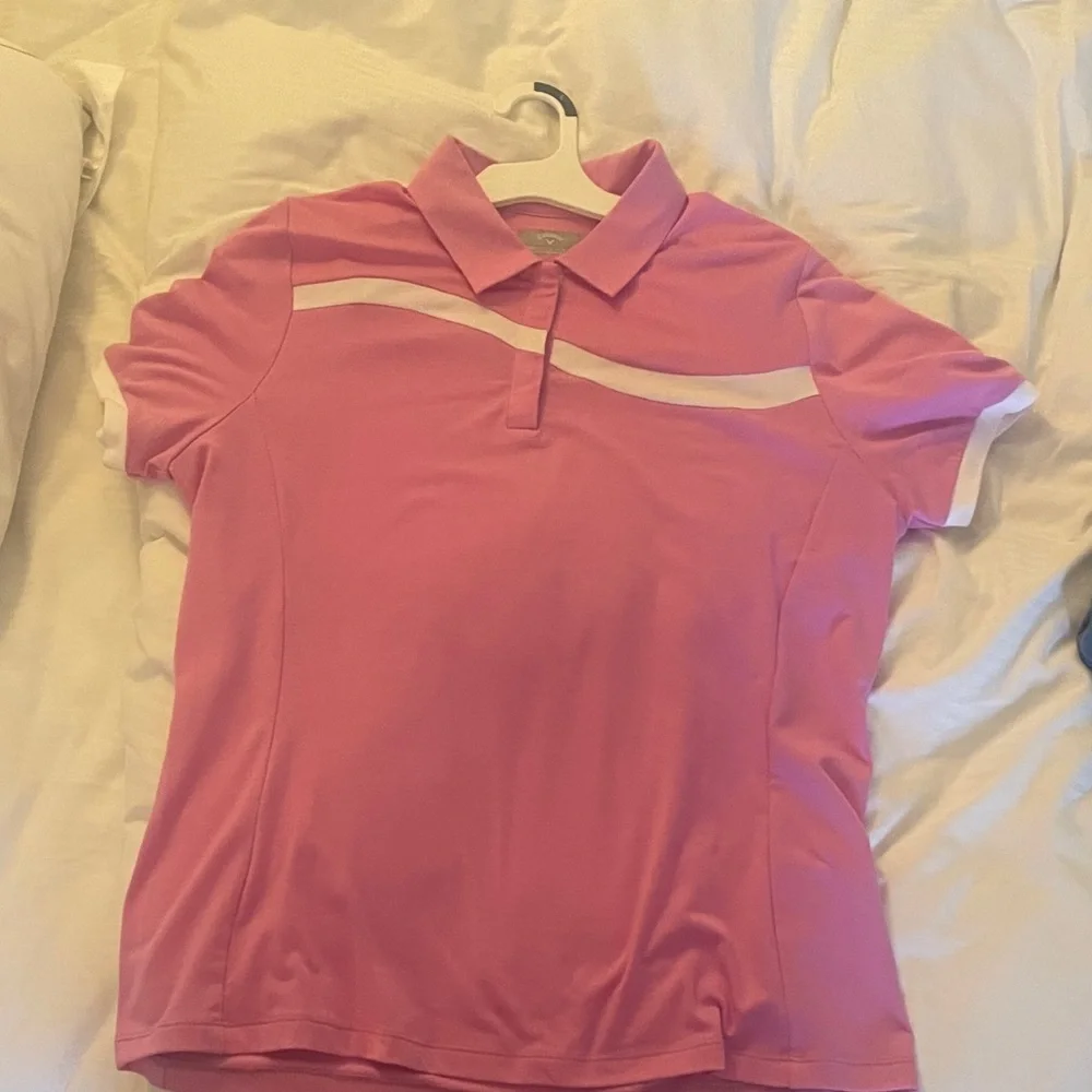 Callaway Women's Pink Button Down Shirt - Picture 3 of 4